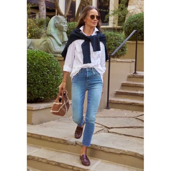 Frank & Eileen Denim - Frank & Eileen Derry High Rise Crop Jeans Classic Blue Wash Size 31